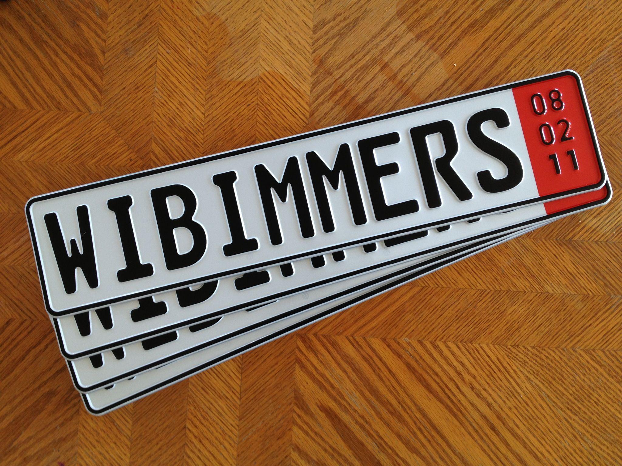 WI BIMMERS Anniversary Euro Plate